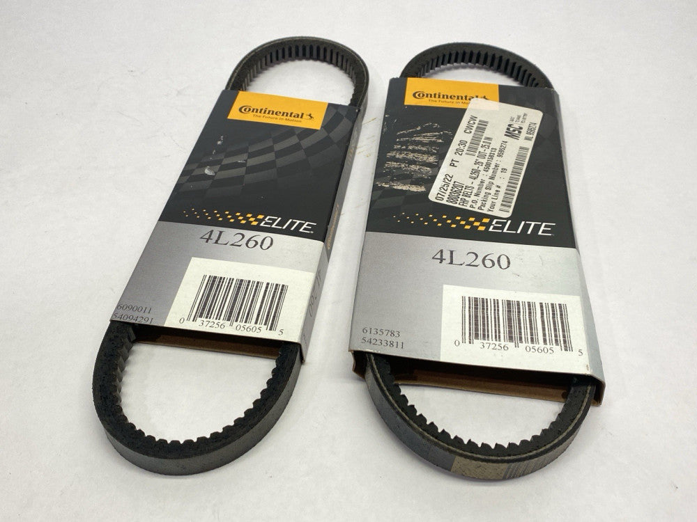Continental 4L260 Elite Cogged V-Belt 26" LOT OF 2