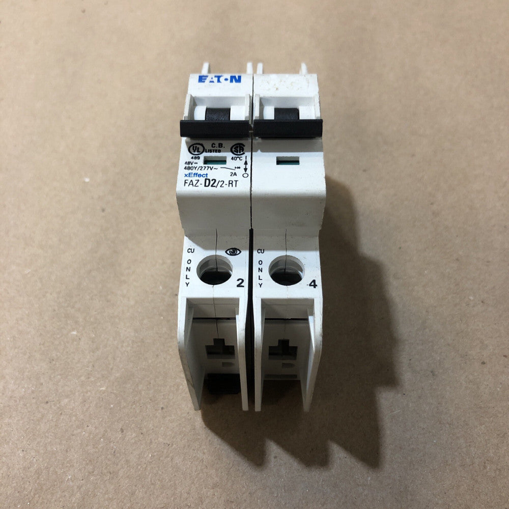 Eaton FAZ-D2/2-RT Circuit Breaker, 2A, 2 Pole