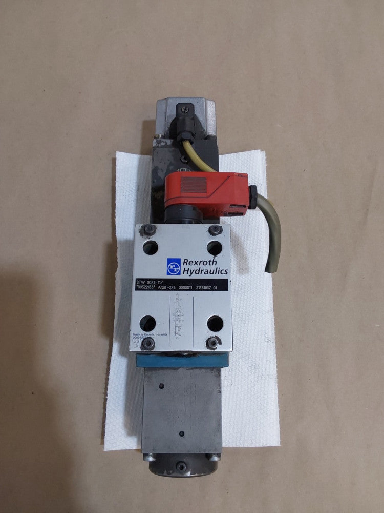 REXROTH HYDRAULIC VALVE STW 0075-11/ 000522133 A128-276 0000007 21781837 01