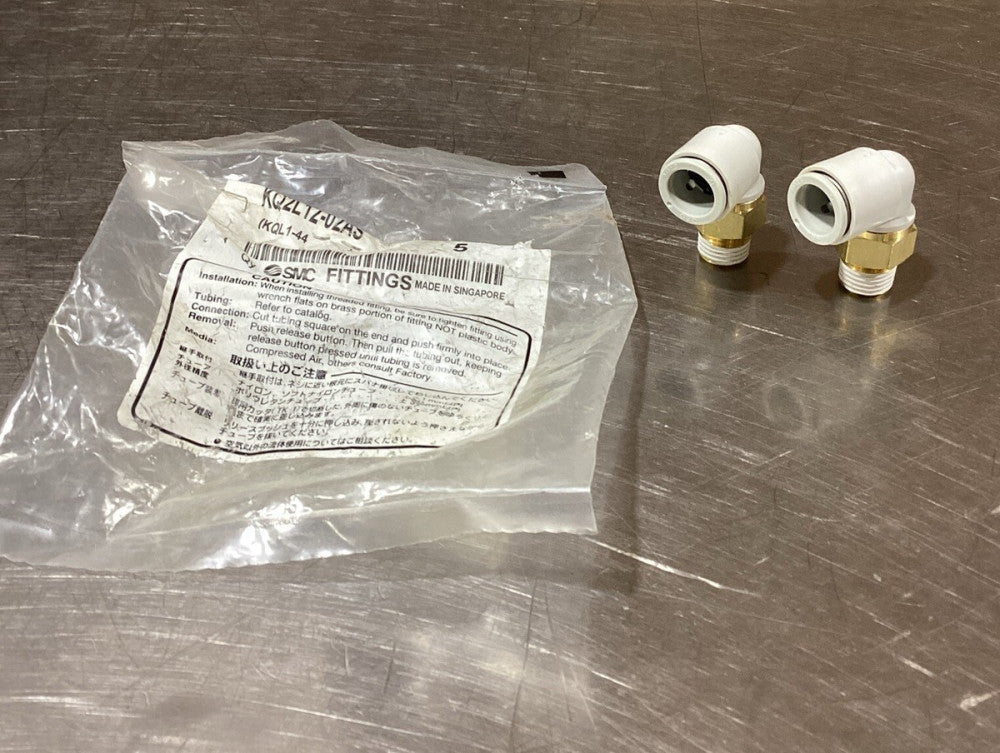 Lot Of 2 SMC KQ2L12-02AS KQ2L1202AS Fittings 2pcs