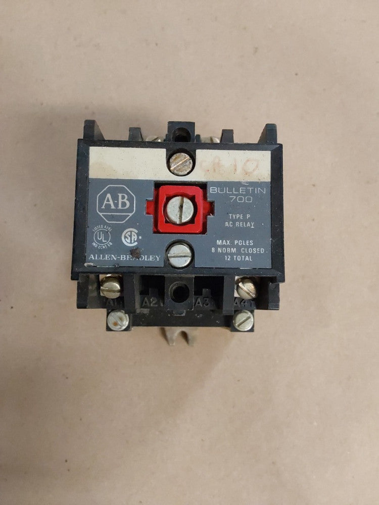 Allen Bradley Bulletin 700 Type P 700-P200A4 AC Relay Preowned