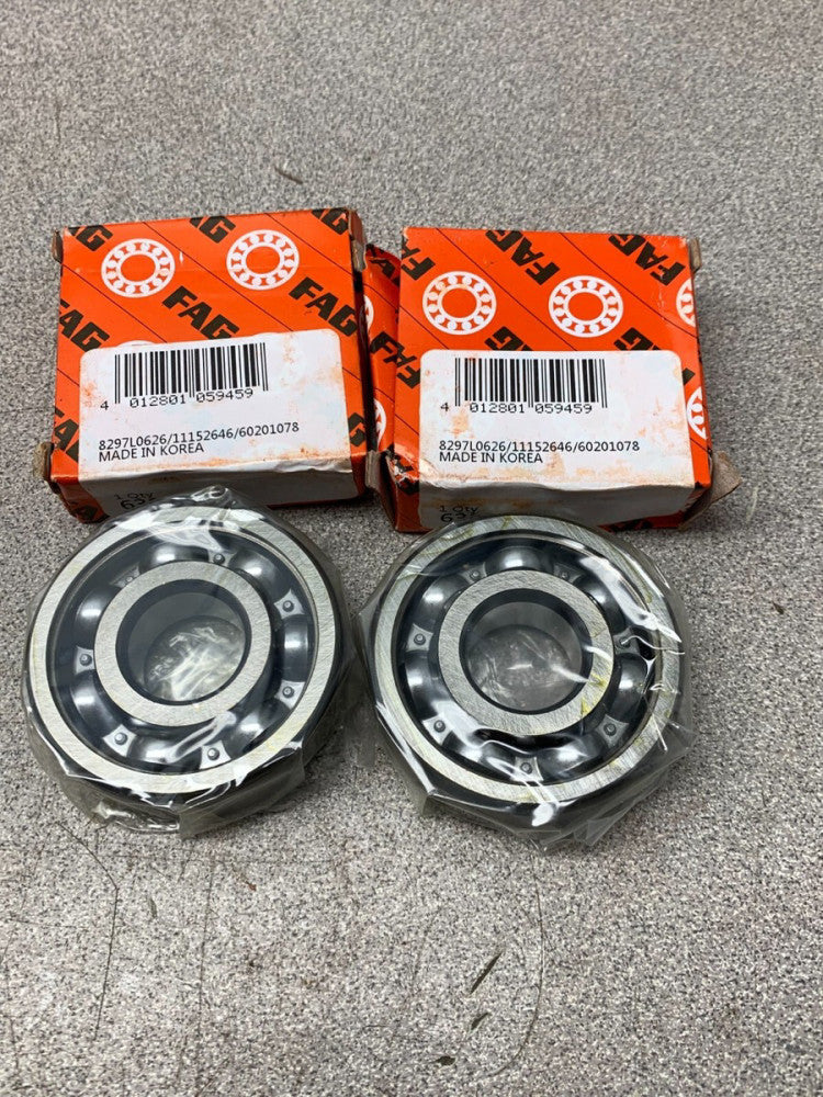 LOT OF 2 NEW IN BOX FAG 6303C3 ROLLER BEARINGS 6303.C3