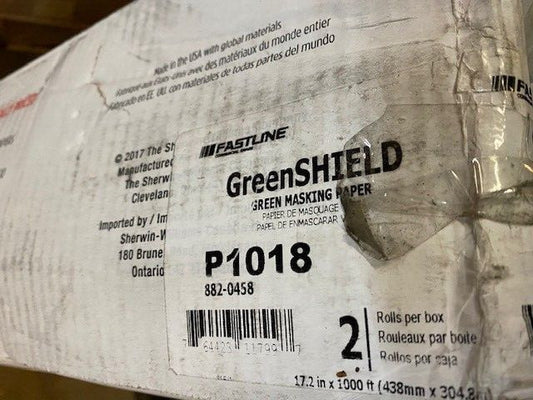 (2 Rolls) FastLine GreenShield P1018 Green Masking Paper 17.2"x 1000' Per Roll