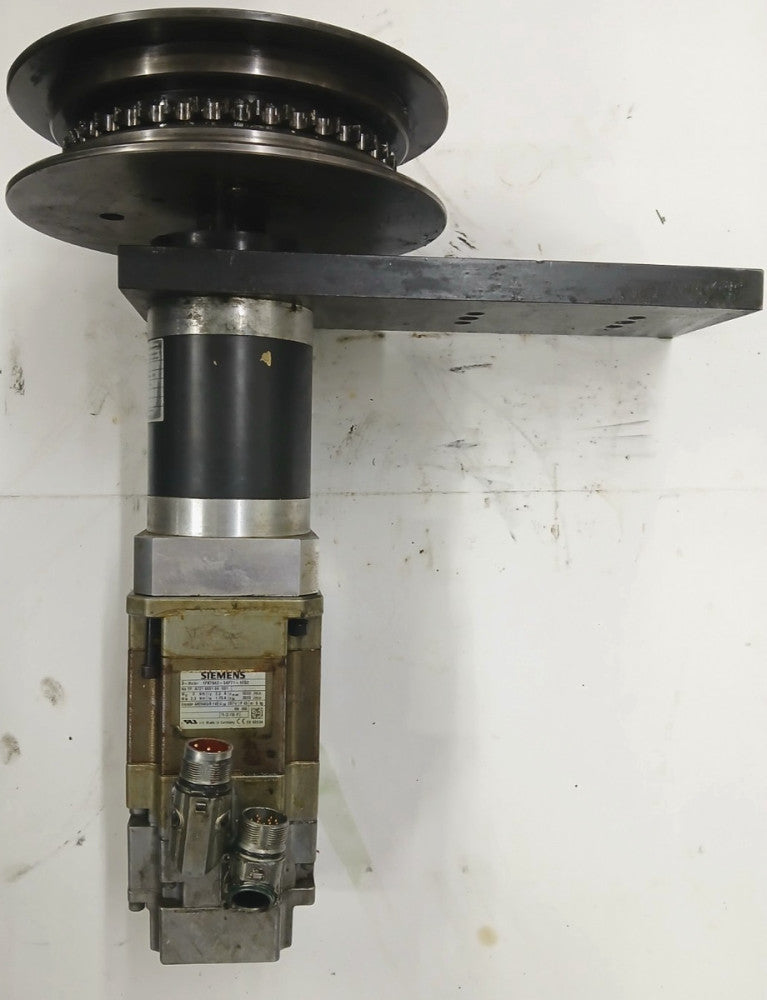 SIEMENS MOTOR ASSEMBLY WITH A PULLEY ATTACHMENT & MOUNTING BRACKET 3 PHASE 3 NM