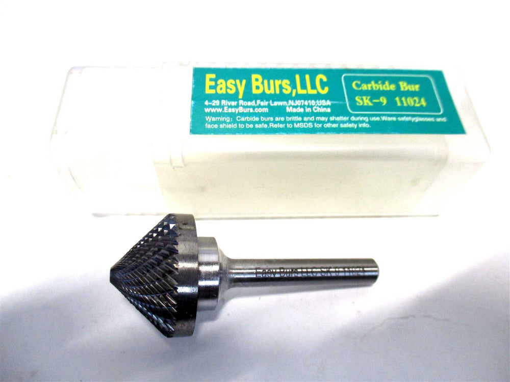 Easy Burs (11024) 1 x 1/4 x 1/2 x 2-1/4 SK-9 Double Cut Carbide Burr