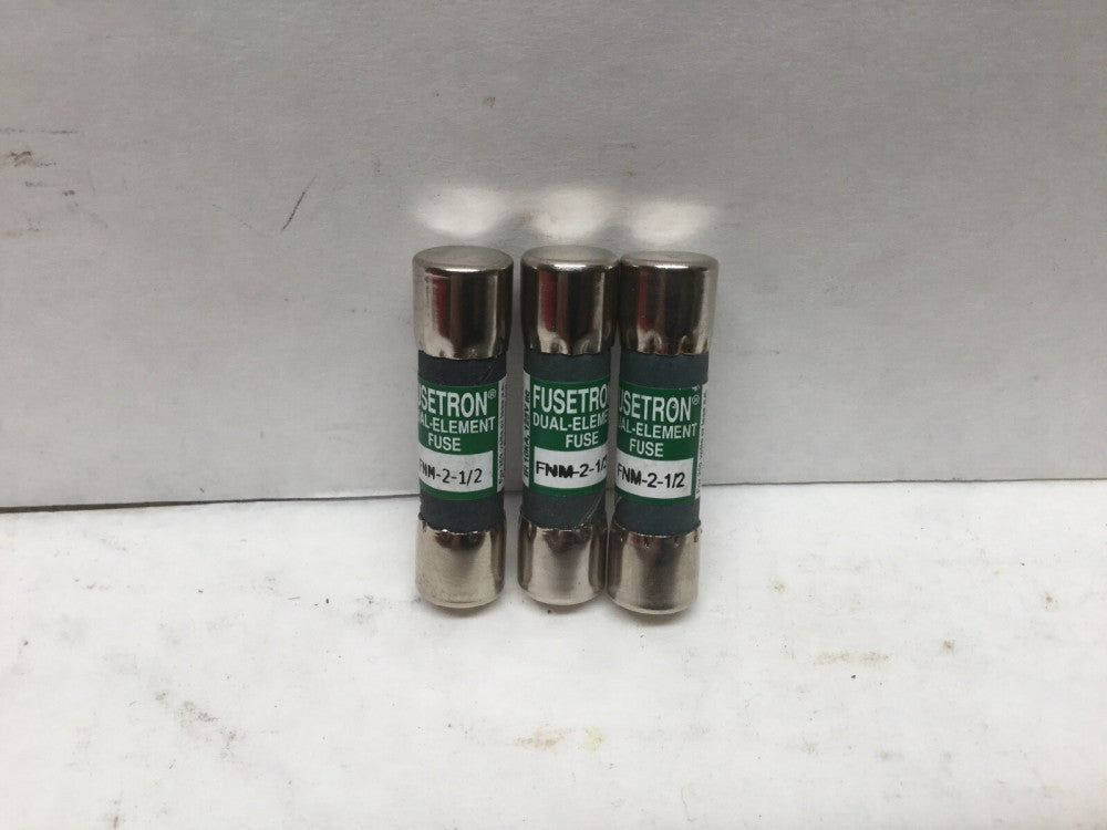 Bussmann FUSETRON FNM-2 1/2 Dual Element Fuse (Lot of 3)