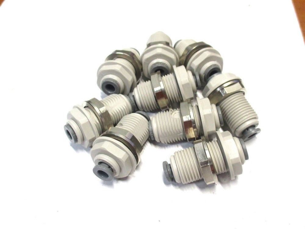 John Guest (1WTB8) For 3/16 x 3/16 Tube OD Push to Connect Bulkhead Union - 9 PC