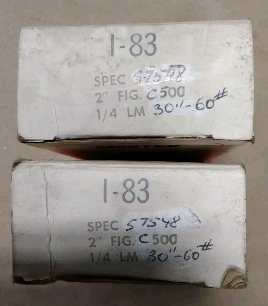 AMETEK 057548 2" C500 30-0-60PSI 1/4" NPT  GAUGE Lot Of 2 F71