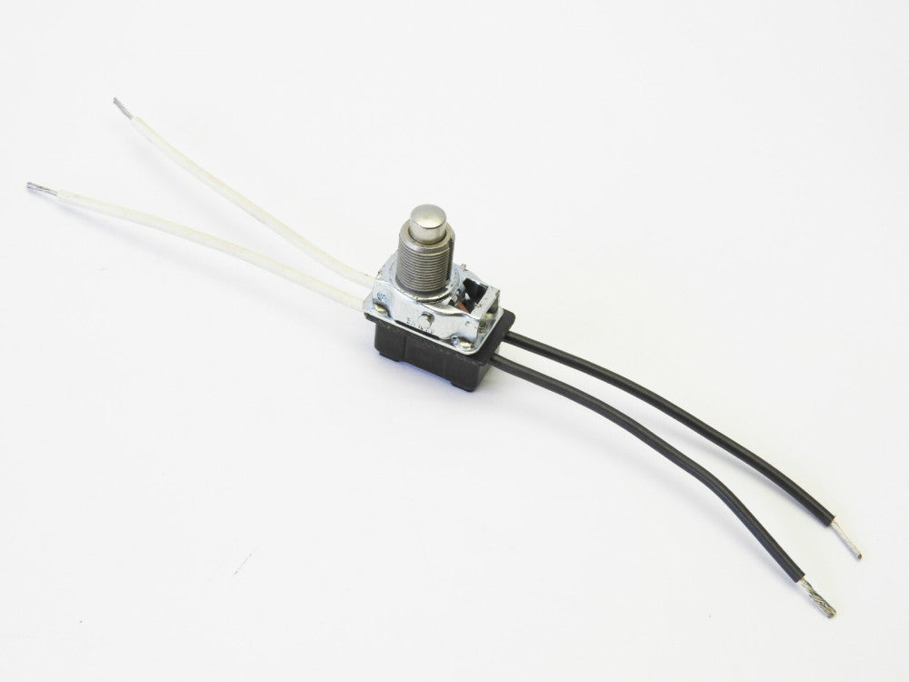 Cole Hersee Push Button Switch On/OFF w/Leads Metal 3A 125VAC, 1A 250VAC