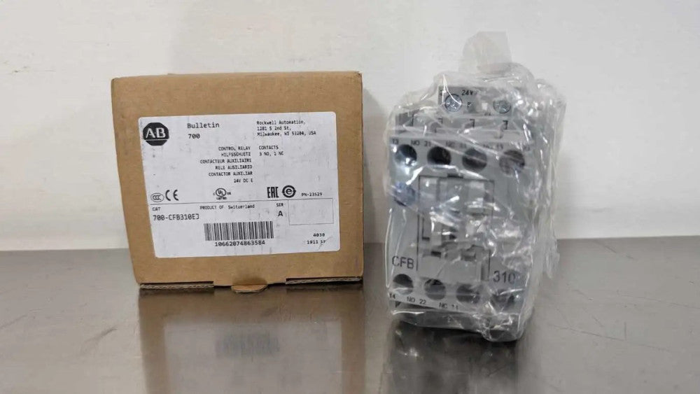 Allen-Bradley 700-CFB310EJ Control Relay PN-23529 Ser A 3NO 1NC 24VDC Coil