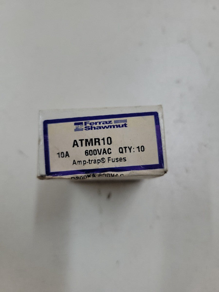 1 BOX Ferraz Shawmut ATMR10 ATMR-10 Fast Acting Fuse 10 Amp 600V Class-CC  NEW
