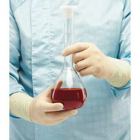 Bioclean Bla2 Disposable Gloves, Iso 4 Iso Class, Latex, 12 In L, Beige, M,