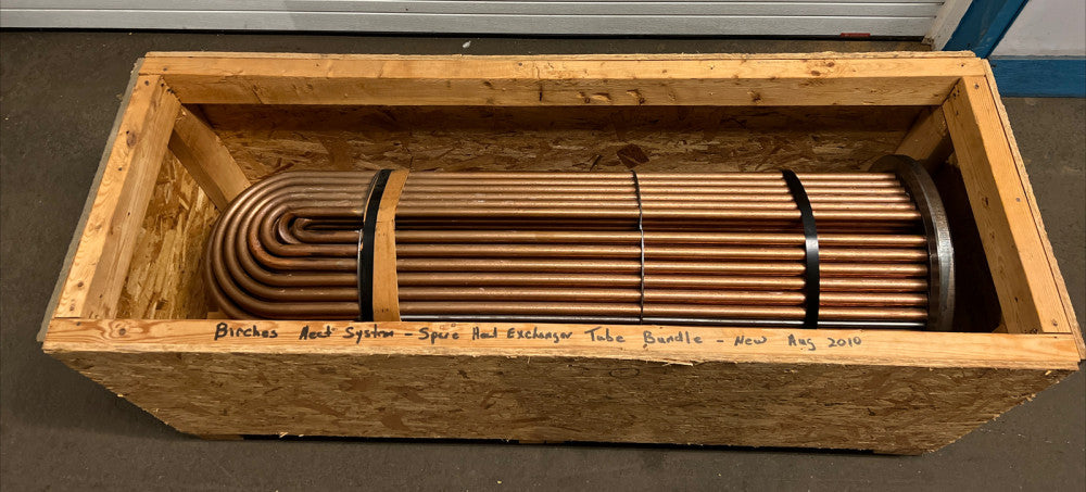Nos Surplus Birches Heat System Heat Exchanger Tube Bundle 49”x 15.75” Diameter