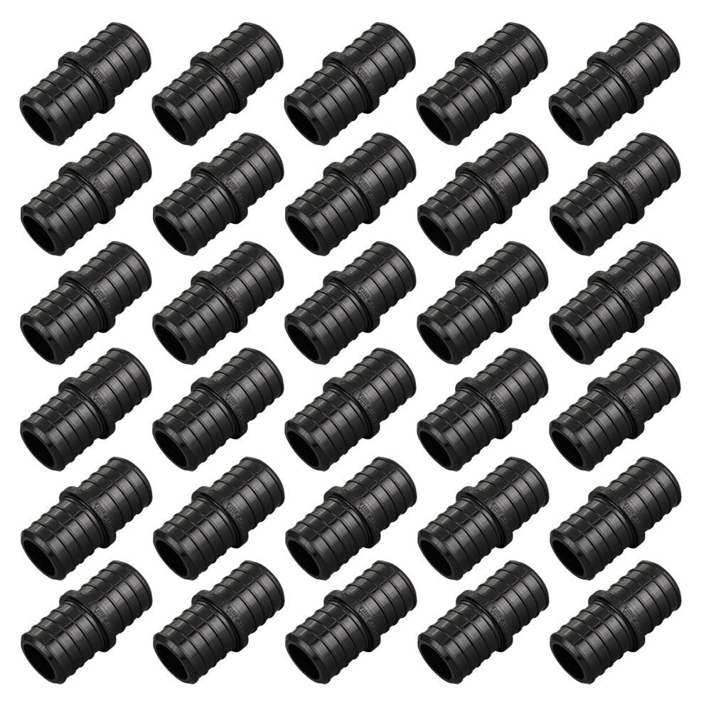 30PCS Poly PEX B  Barb Crimp Fittings 1" X 1" Coupling Straight PPSU F2159