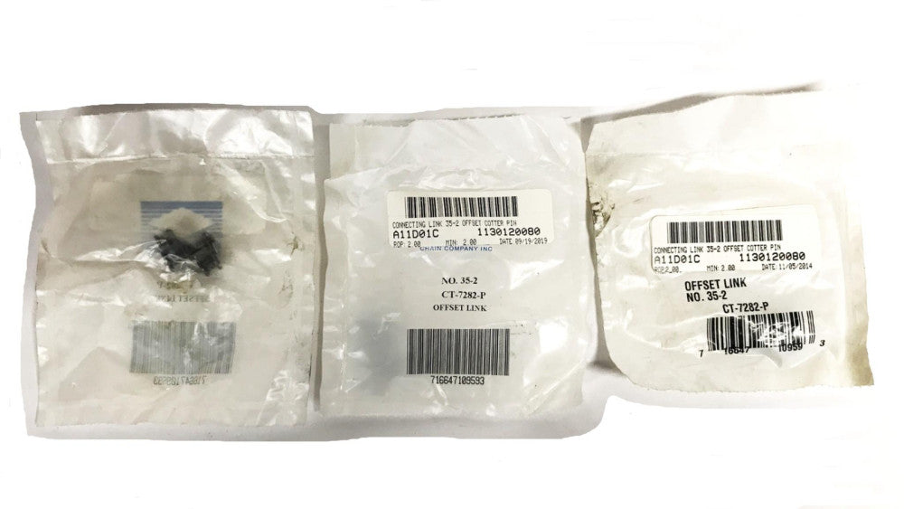Diamond Chain Roller Chain Offset Link CT-7282-P [Lot of 3] NOS