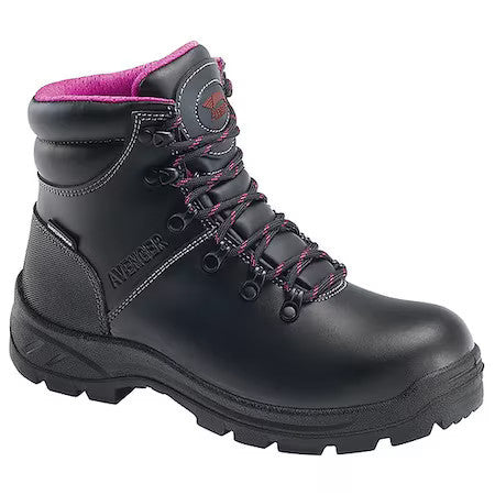 Avenger Safety Footwear A8124 Women's 6-Inch Work Boot, 9 1/2 M, Steel Toe, 6