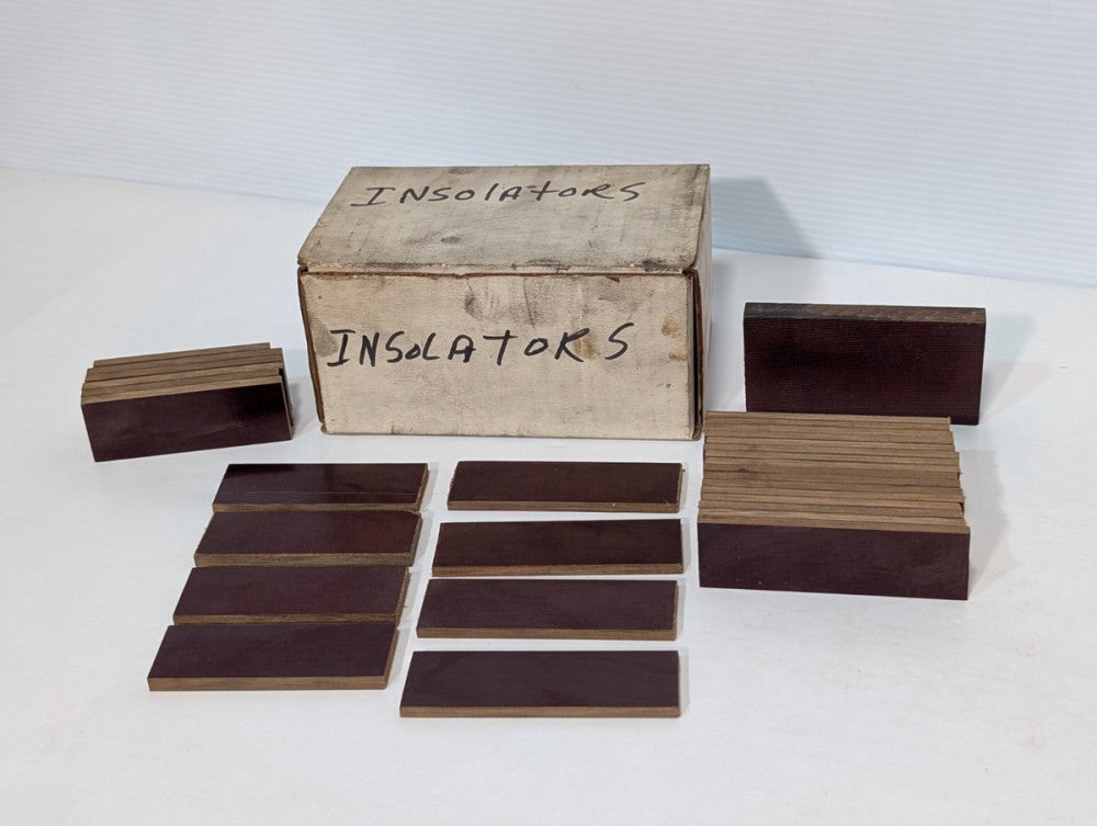 Box of 31 Phenolic Composite Insulator Blocks 6/32" - 1/2" T, 1-3/16" - 2" W