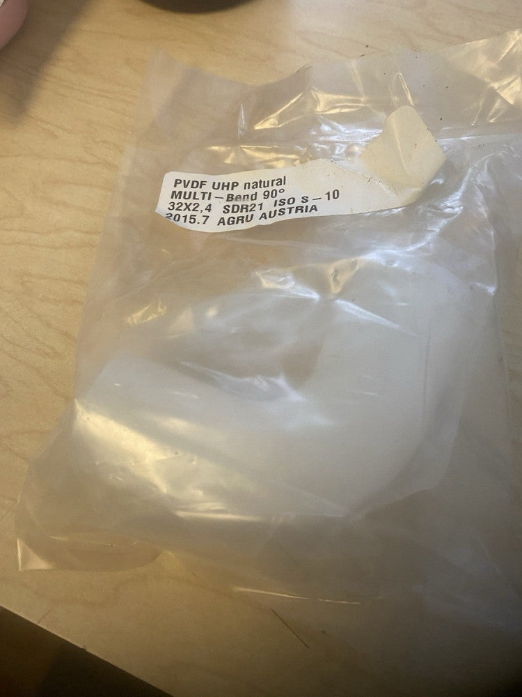 BRAND NEW AGRU AUSTRIAPVDF UHP NATURAL MULTI- BEND 90 DEGREES 32X2,4