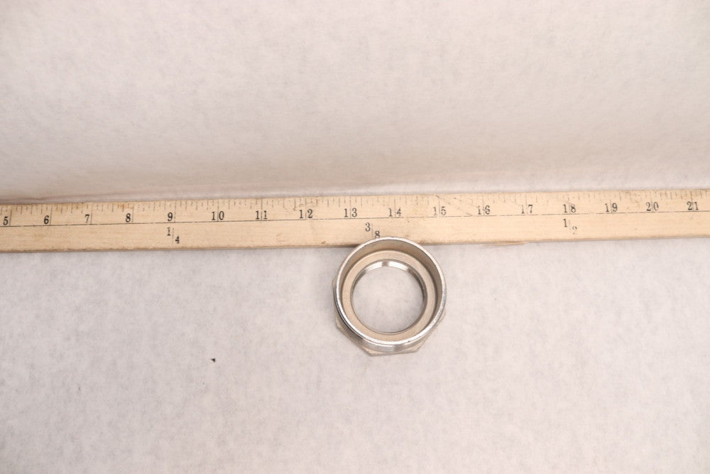 Hex Bushing 304 Stainless Steel Silver 2" x 1-1/4"