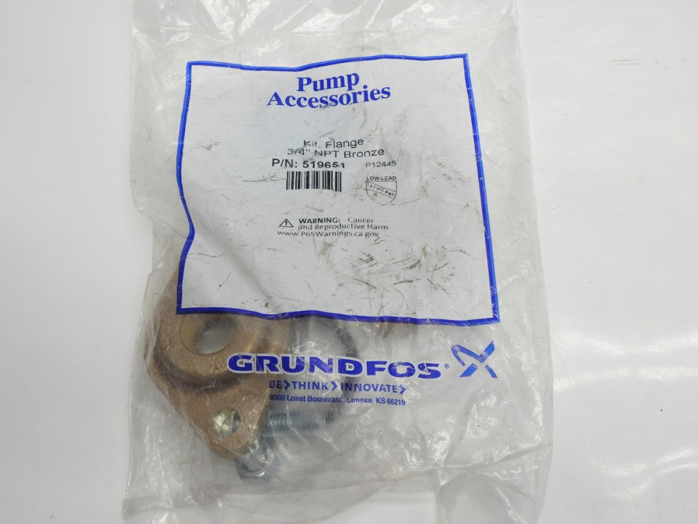 Grundfos 519651 3/4" Bronze Flange Set - NEW!