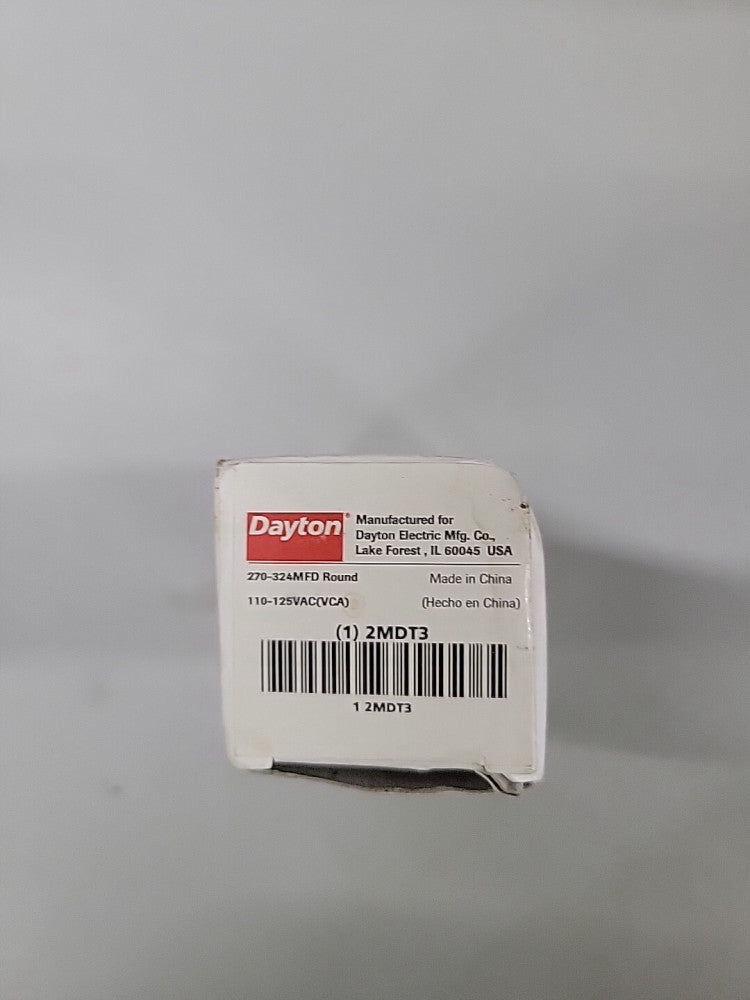 New! Dayton 2MDT3 Motor Start Capacitor,270-324 MFD,Round 2MDT3