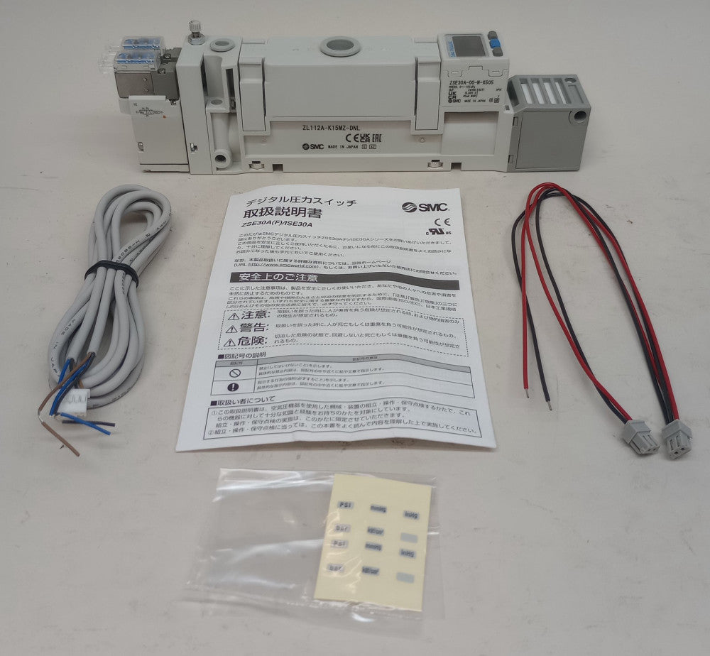SMC ZL112A-K15MZ-DNL Multistage Ejector 6mm Supply 12mm Vacuum 24VDC