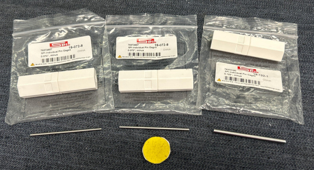 SPI INDIVIDUAL PIN GAGE ASSORTED SIZES  LOT OF 3