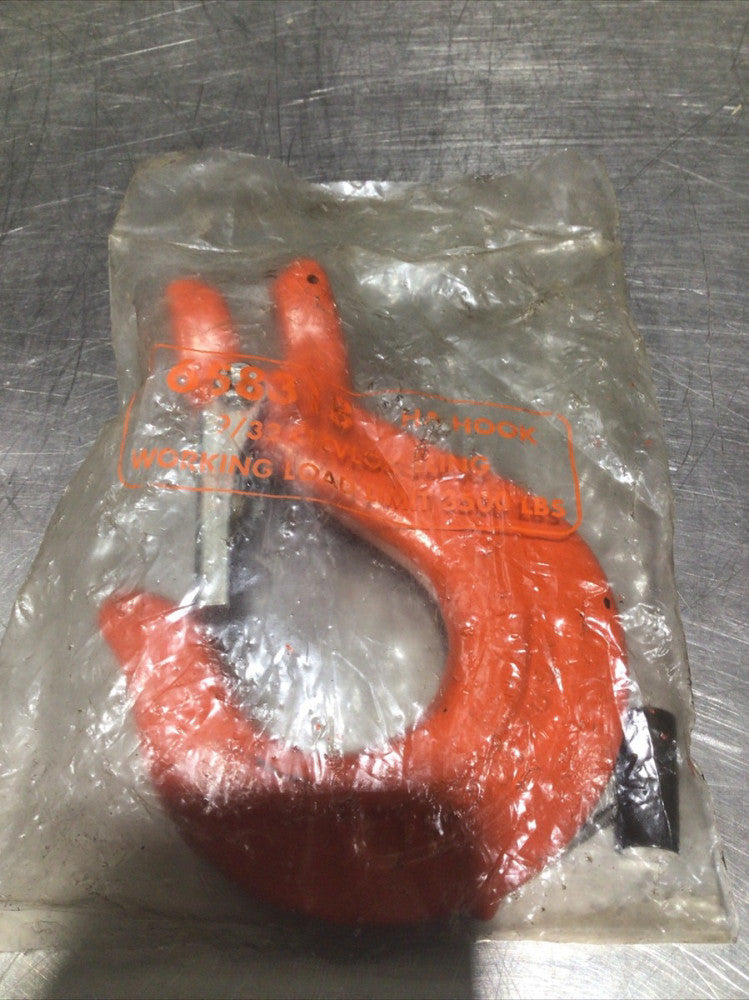 Columbus McKinnon Hook 658318 Clevlok Sling 9/32 Load Limit: 3500# Nos Surplus