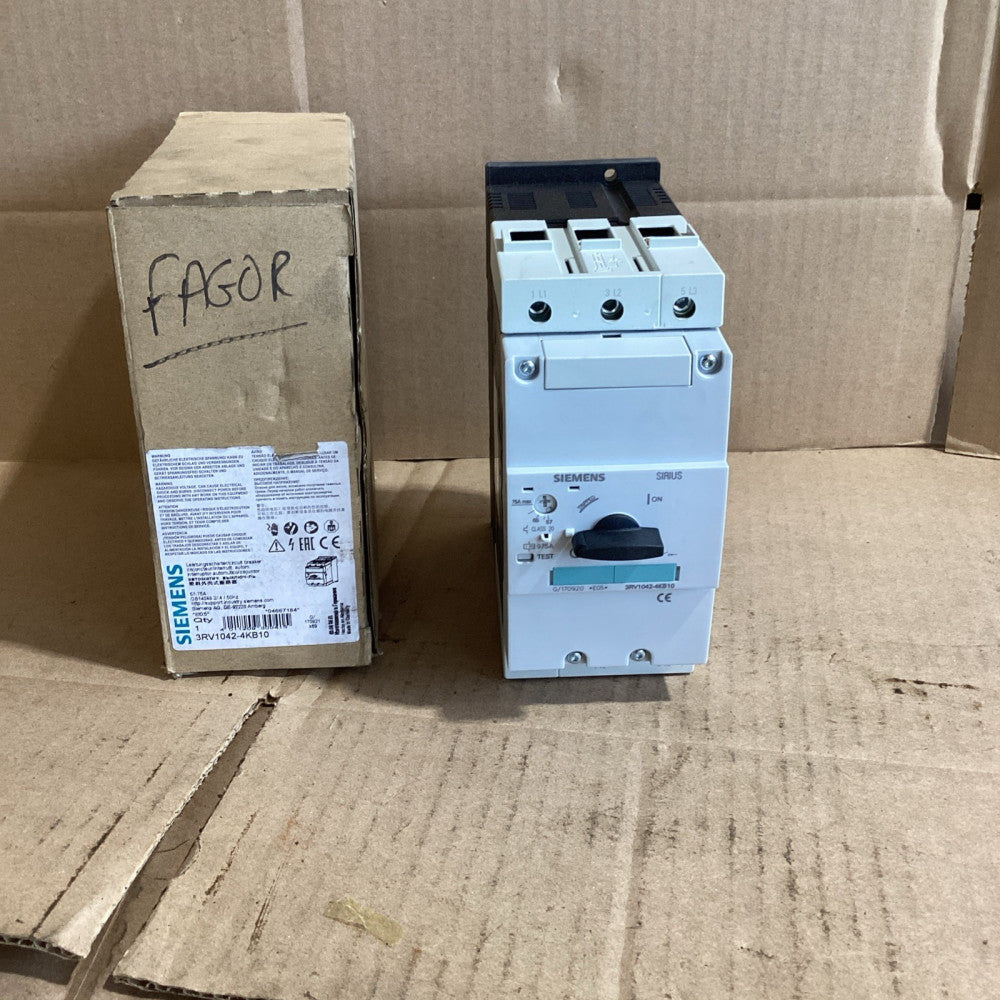 Siemens 3RV1042-4KB10 Motor Starter Protector Adjustable Circuit Breaker NOS