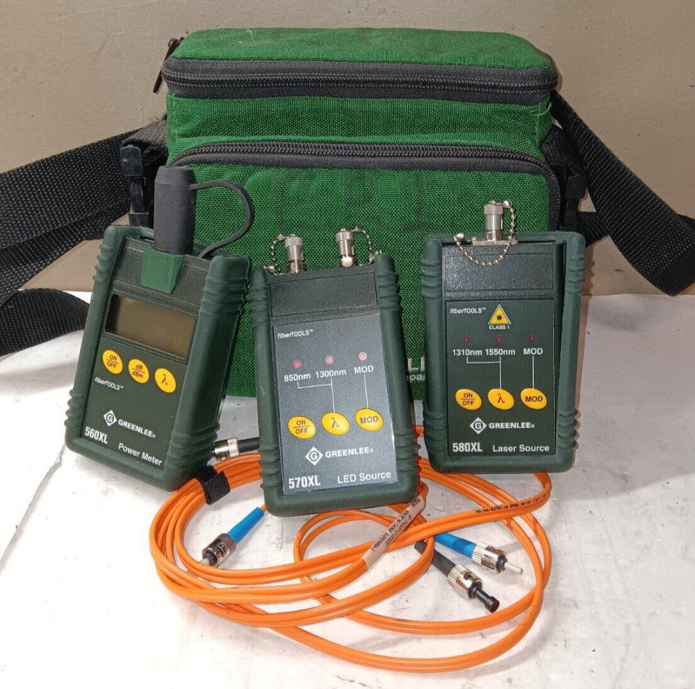GREENLEE 560XL 570XL & 580XL FIBER OPTIC POWER METER LASER & LED SOURCE