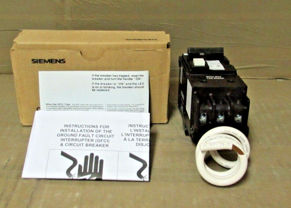 SIEMENS, QPF250A, 2P/120-240V/50A GROUND FAULT BREAKER, NEW IN BOX! MAKE OFFER!