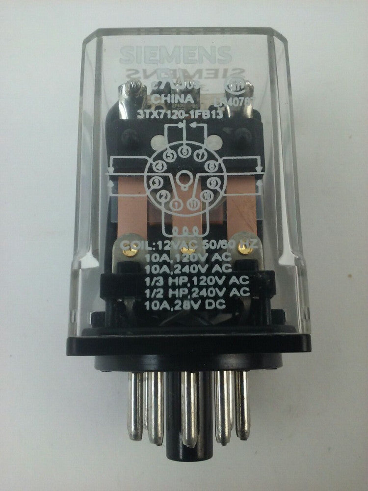SIEMENS 3TX7120-1FB13 PLUG IN  10A@120V, 10A@240V, 1/3HP@120V, 1/2HP@240V, 28VDC