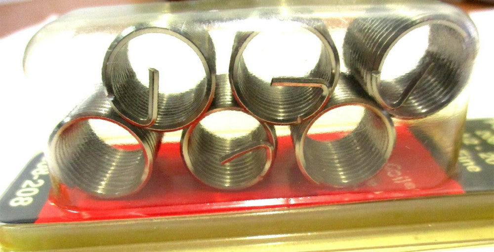 Perma-Coil (208-208) 1/2-20 Stainless Steel Fine Helical Insert - Lot of 6