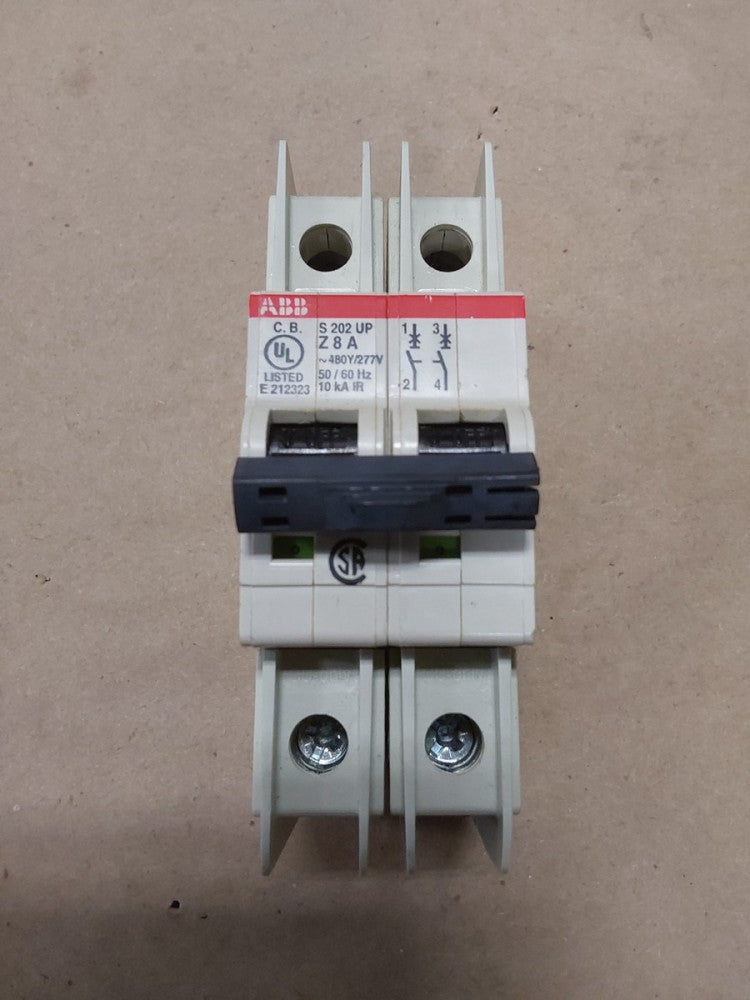 ABB S 202 UP Z 8 A ~480Y/277V 50/60 Hz E212323 Circuit Breaker
