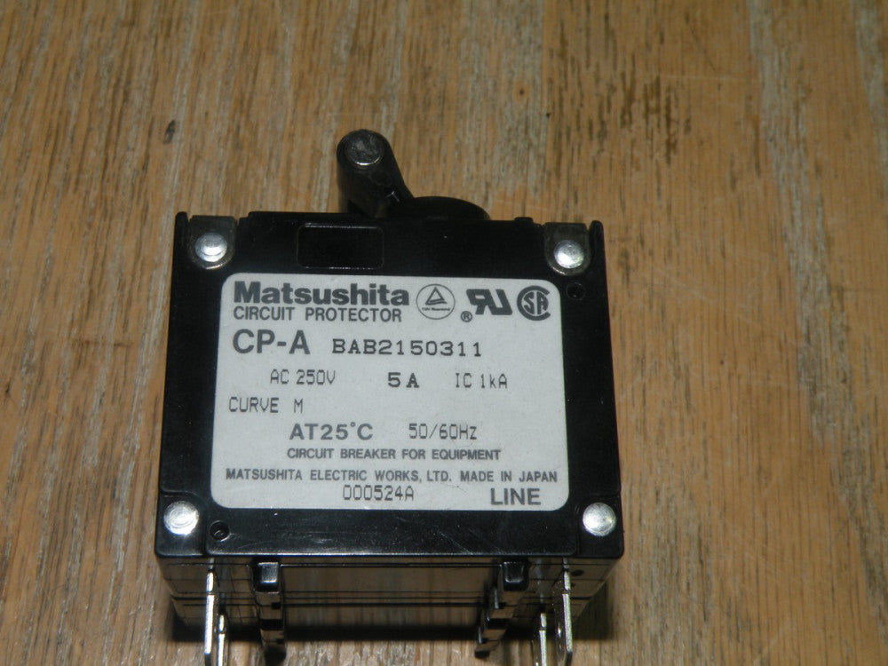 Matsushita Circuit Protector CP-A BAB2150311 5A 250V