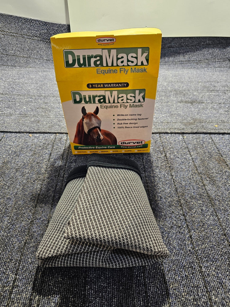 (QTY 3) Durvet BC698558 Duramask W/O Ear-Arabian, Grey with Fleece Edges