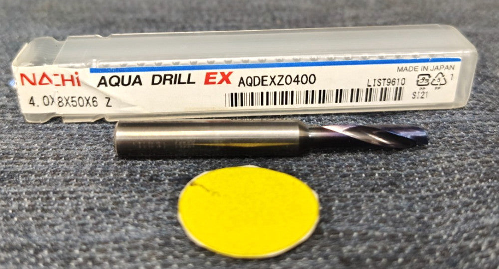 NACHI 4.00MM AQUA DRILL BIT 50MM OAL HSSE AQDEXZ0400