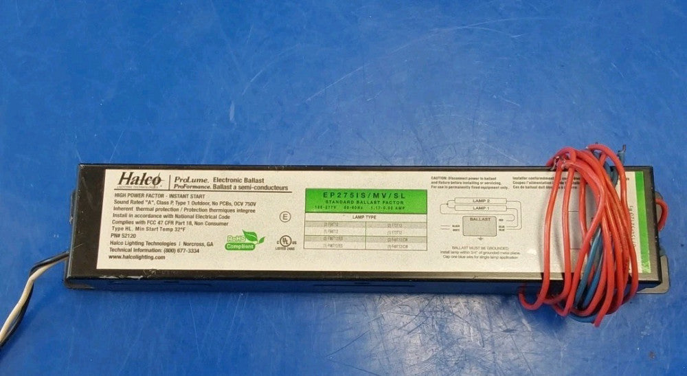 Halo EP275IS/MV/SL  Standard Ballast