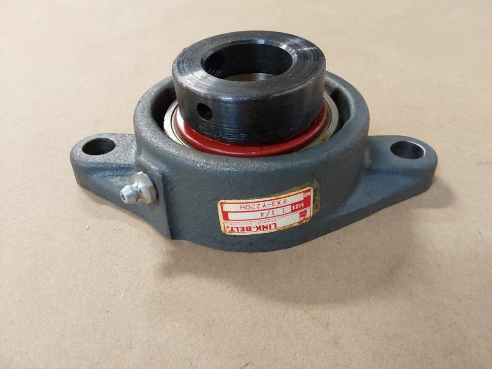 Link-Belt FX3-Y220H 1 1/4" Flange Mounted 2 Bolt Ball Bearing, Cast Iron 