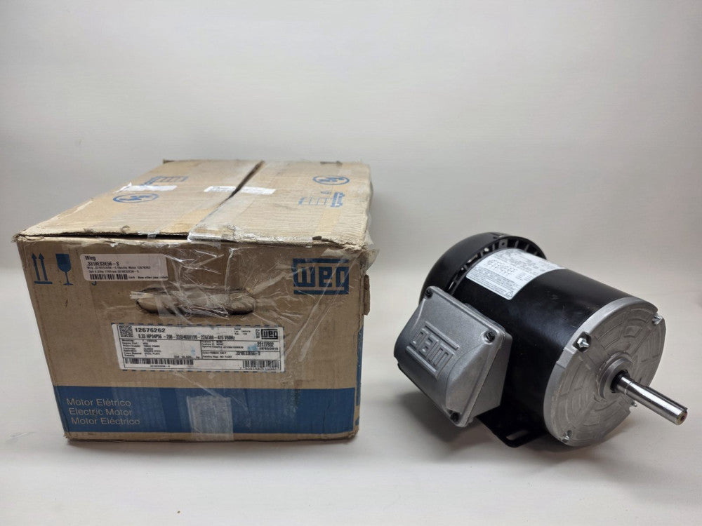 Weg .3318ES3E56-S Electric Motor 12676262 3ph 0.33hp 1765rpm 3318ES3E56-S