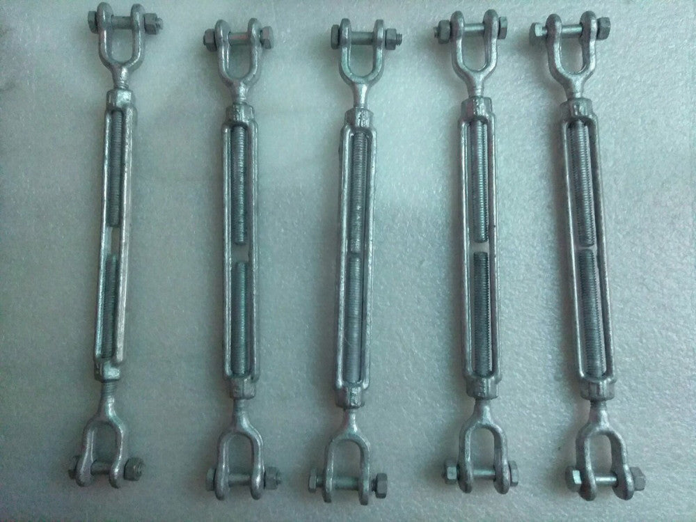 5 Marine JAW JAW TURNBUCKLE 3/8 x 6  Pulley Galvanized Drop Forge Steel NEW