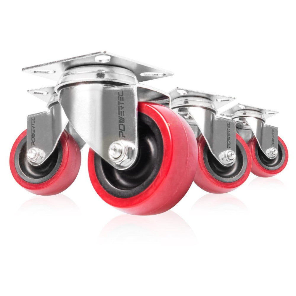 2 Inch Swivel Caster Wheels Set of 4 with 400 lbs Loads, Heavy Duty Plate Cas...