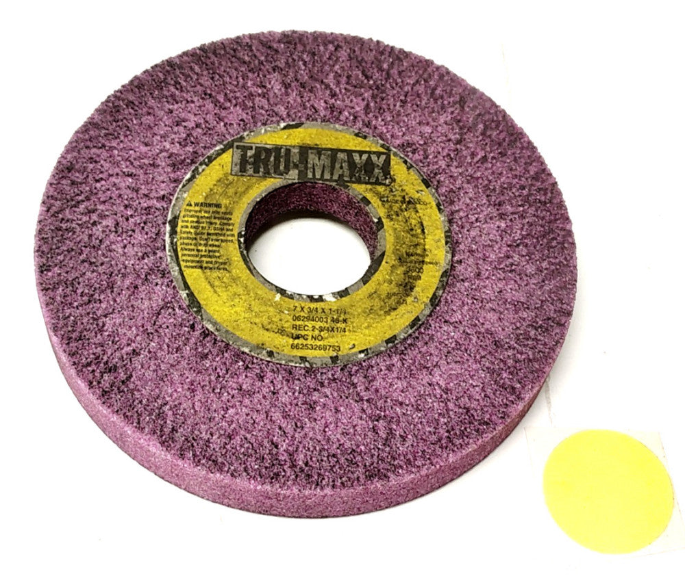 TRU-MAXX ABRASIVE WHEELS 5-1/4" OD 1-1/4" ID 3/4" THICKNESS PINK ALUMINUM OXIDE