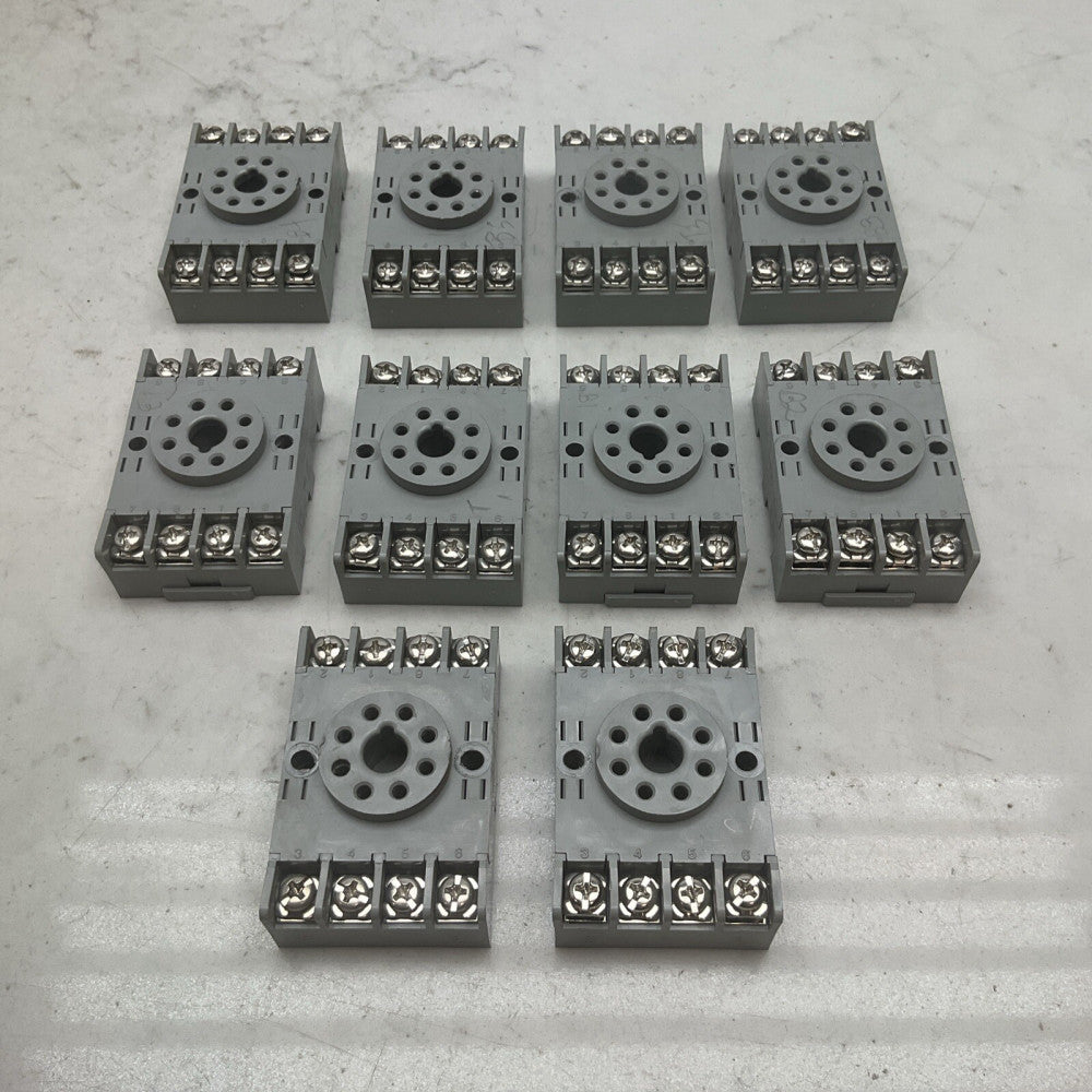 10 Pack Square D 8501NR51 Series B Socket Base 10 Amp 300V 8 PIN *USED