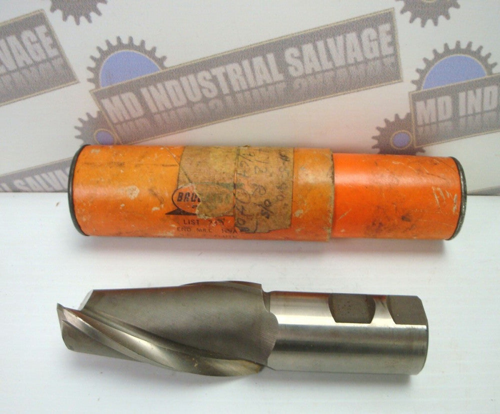 BRUBAKER END MILL - HNA 1-1/4" x 1-1/4" 5.5" LENGTH 2 FLUTE (NEW)