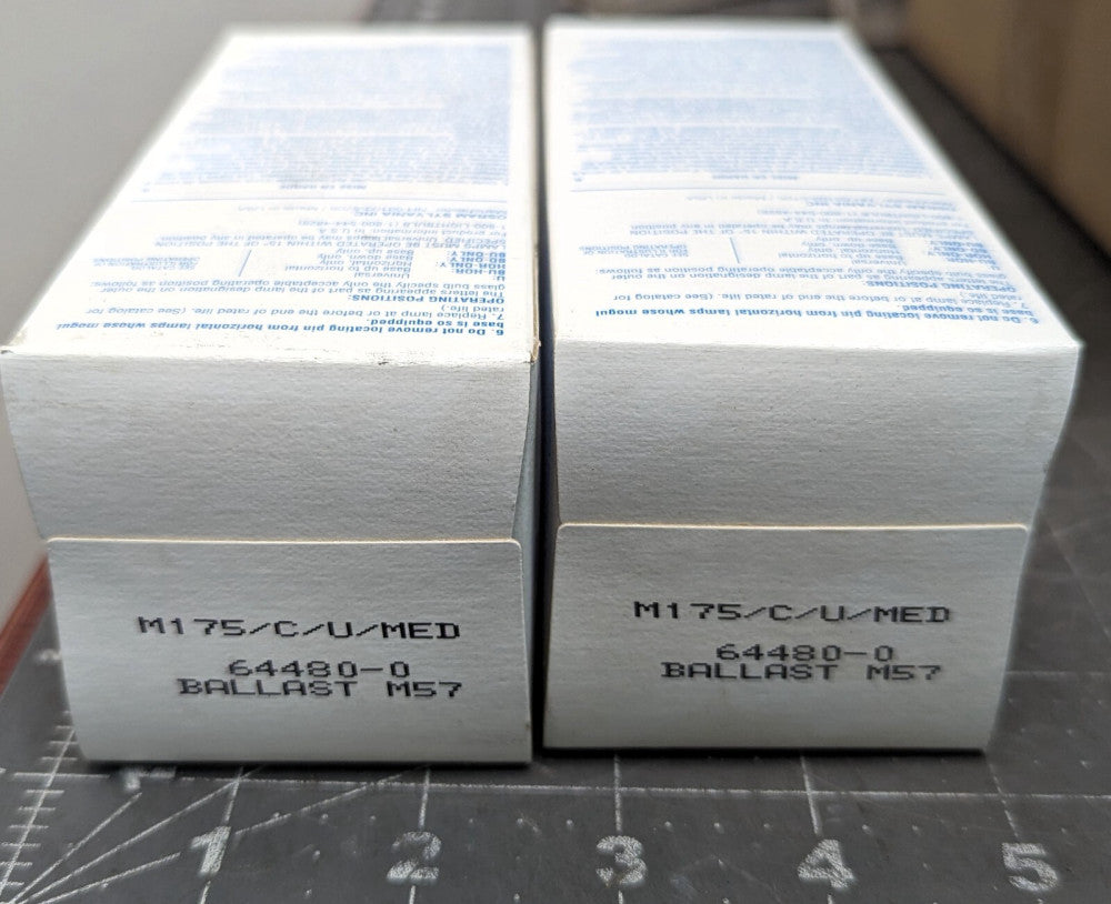 (2) Sylvania M175/C/U/MED/64480 Metalarc Bulb.[D2S3]