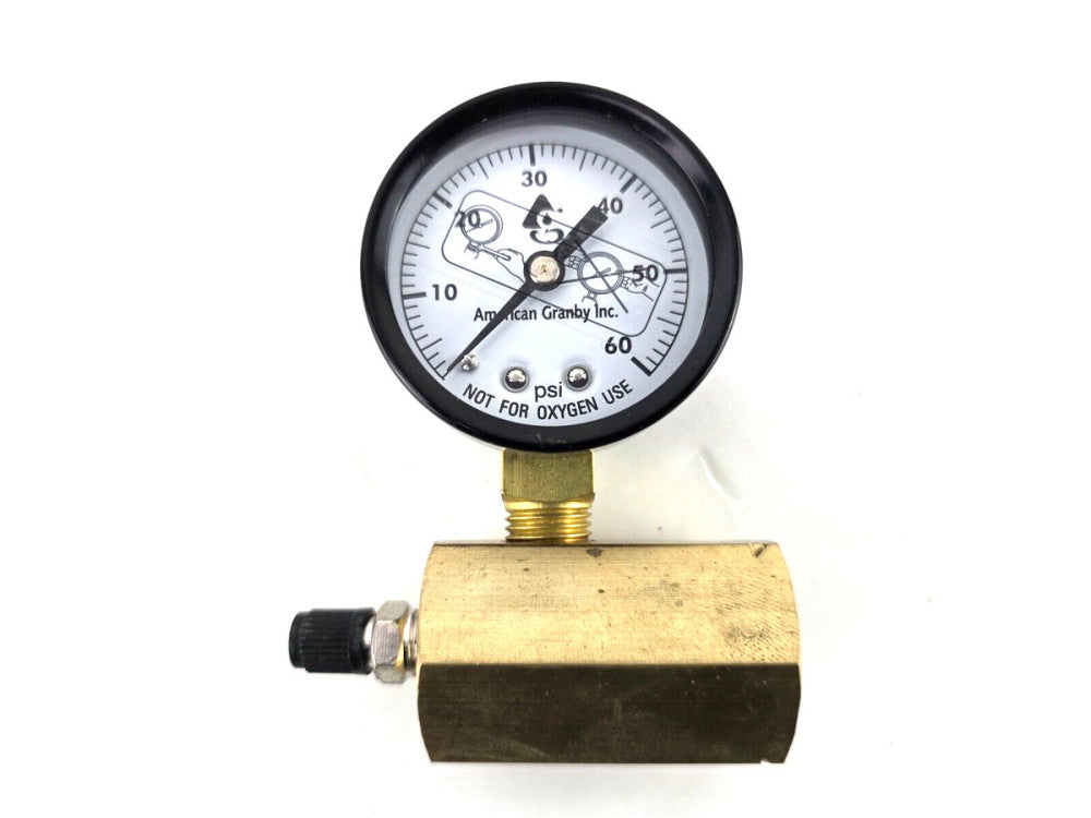 NOS American Granby Gas Test Pressure Gauge 0-60PSI for Pool Filter