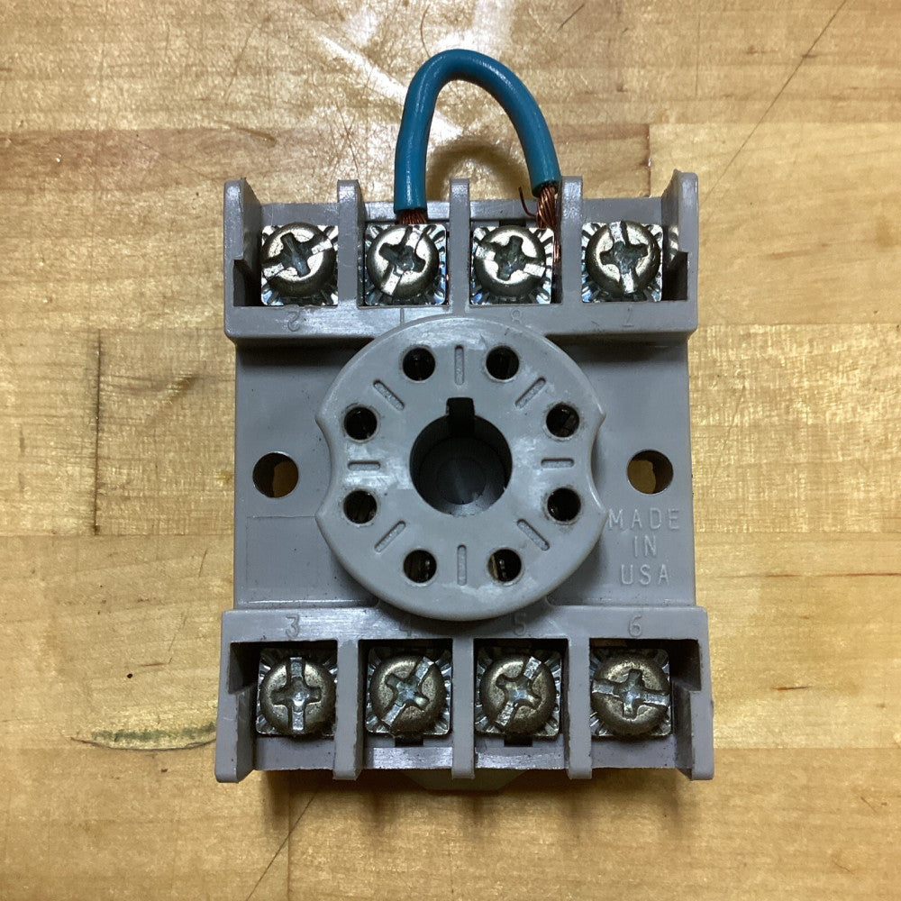 DAYTON 5X852F RELAY SOCKET 10A 300VAC 8 POSITION G48