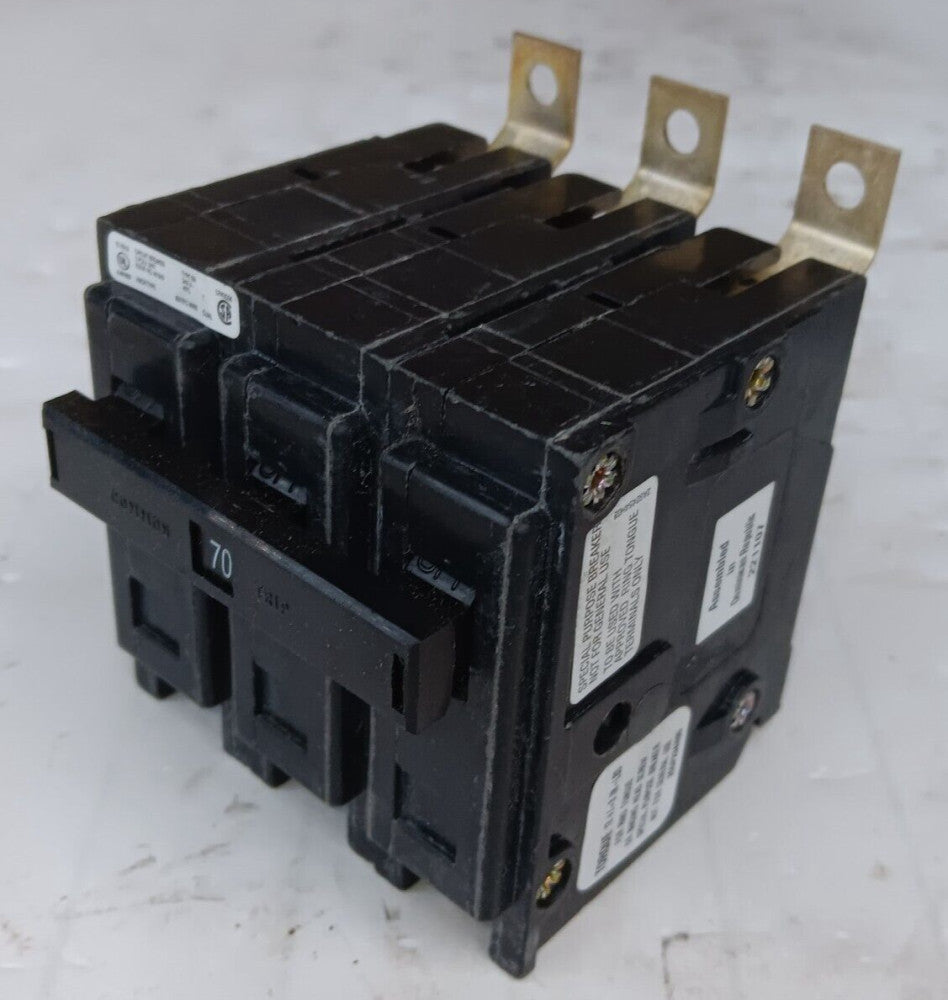 NEW EATON BAB3070HT 70 AMP BOLT-ON CIRCUIT BREAKER 3 POLE 240 VAC