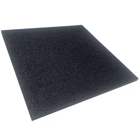 Zoro Select 5Gdj9 Foam Roll, Open Cell, 54 In W, 25 Ft L, 1/2 In Thick, Charcoal